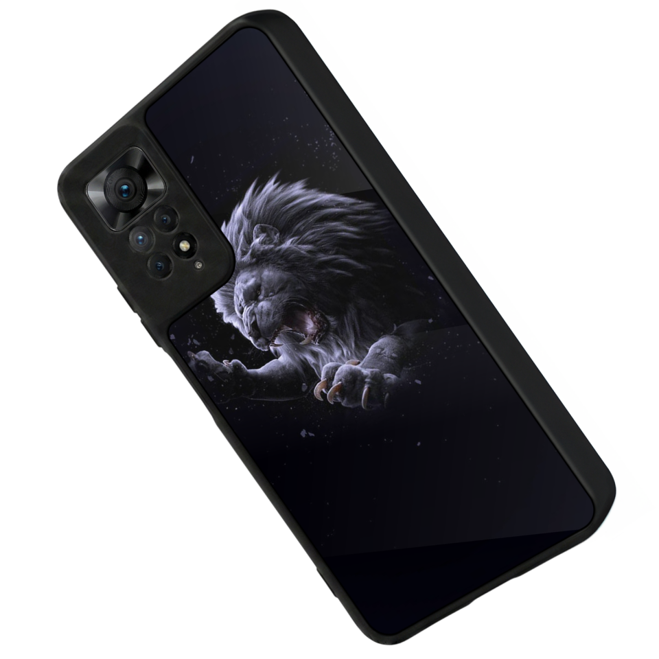 Xiaomi Redmi Note 12 Pro Uyumlu Aslan Tasarımlı Glossy Premium Kılıf