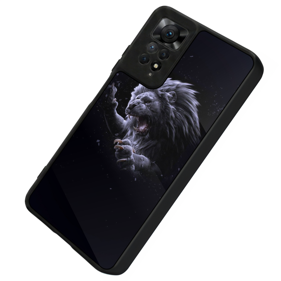 Xiaomi Redmi Note 12 Pro Uyumlu Aslan Tasarımlı Glossy Premium Kılıf