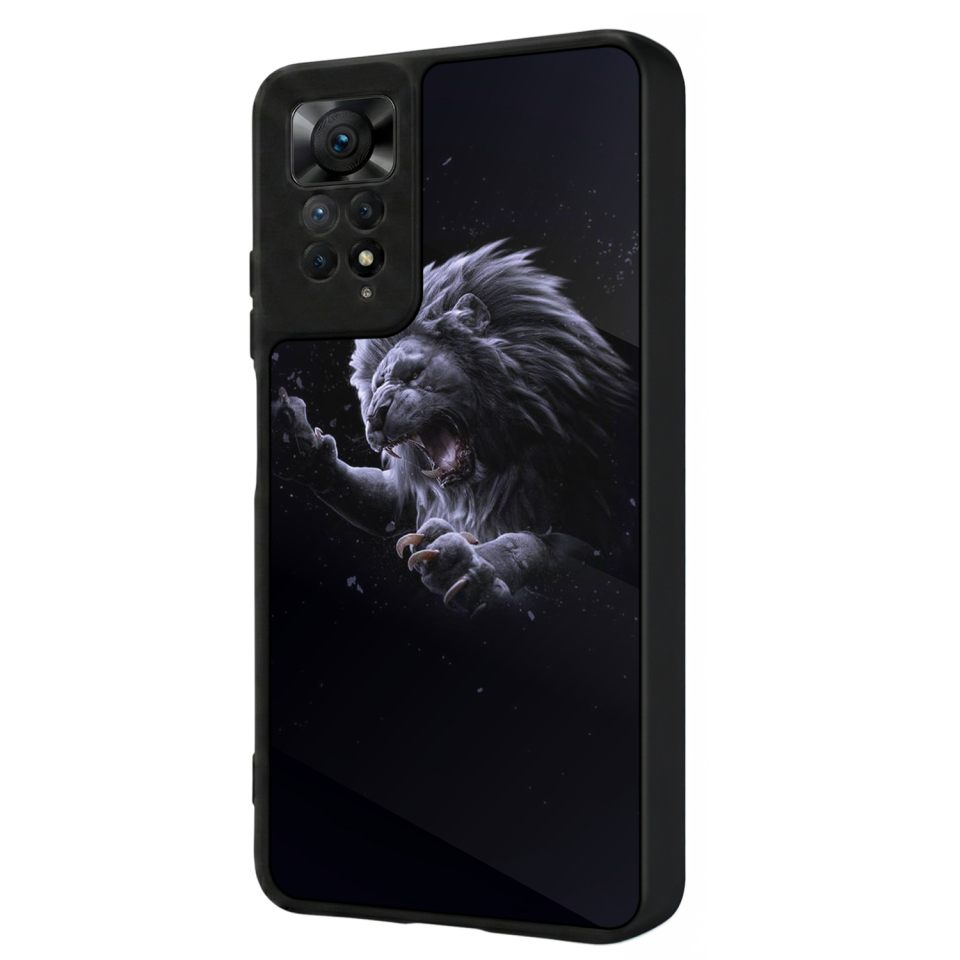 Xiaomi Redmi Note 12 Pro Uyumlu Aslan Tasarımlı Glossy Premium Kılıf