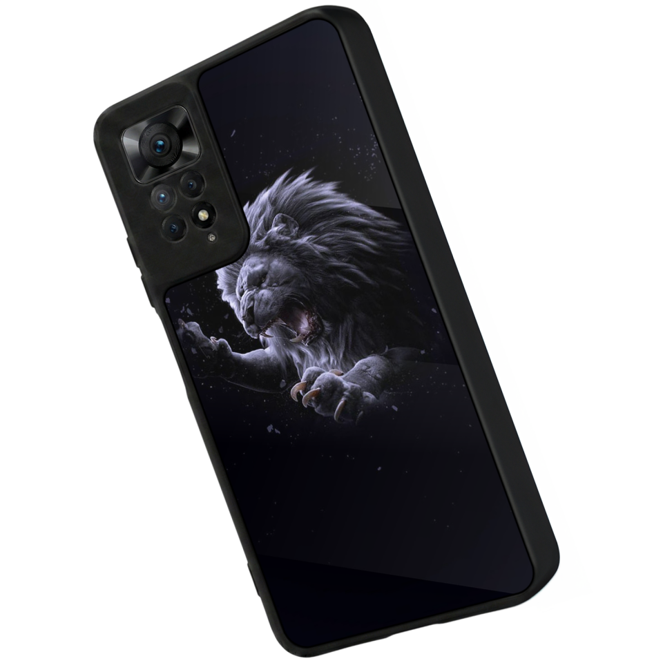 Xiaomi Redmi Note 12 Pro Uyumlu Aslan Tasarımlı Glossy Premium Kılıf