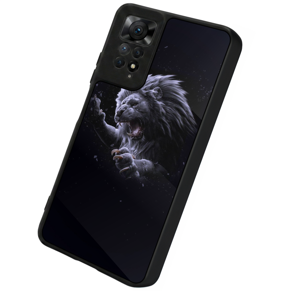 Xiaomi Redmi Note 12 Pro Uyumlu Aslan Tasarımlı Glossy Premium Kılıf