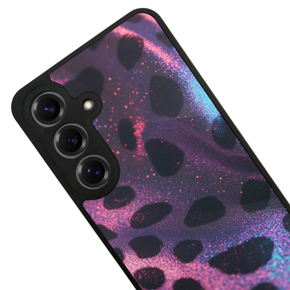 Samsung Galaxy S25 Uyumlu Hologram Leopar Tasarımlı Glossy Premium Kılıf