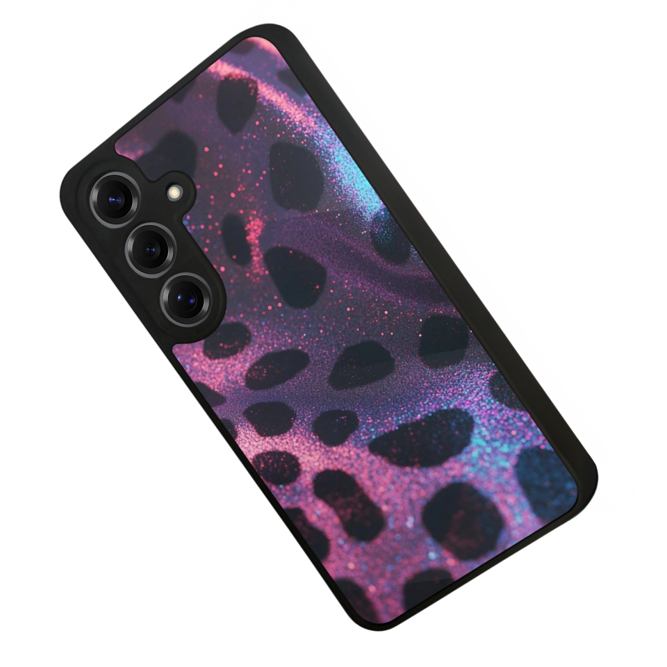 Samsung Galaxy S25 Uyumlu Hologram Leopar Tasarımlı Glossy Premium Kılıf