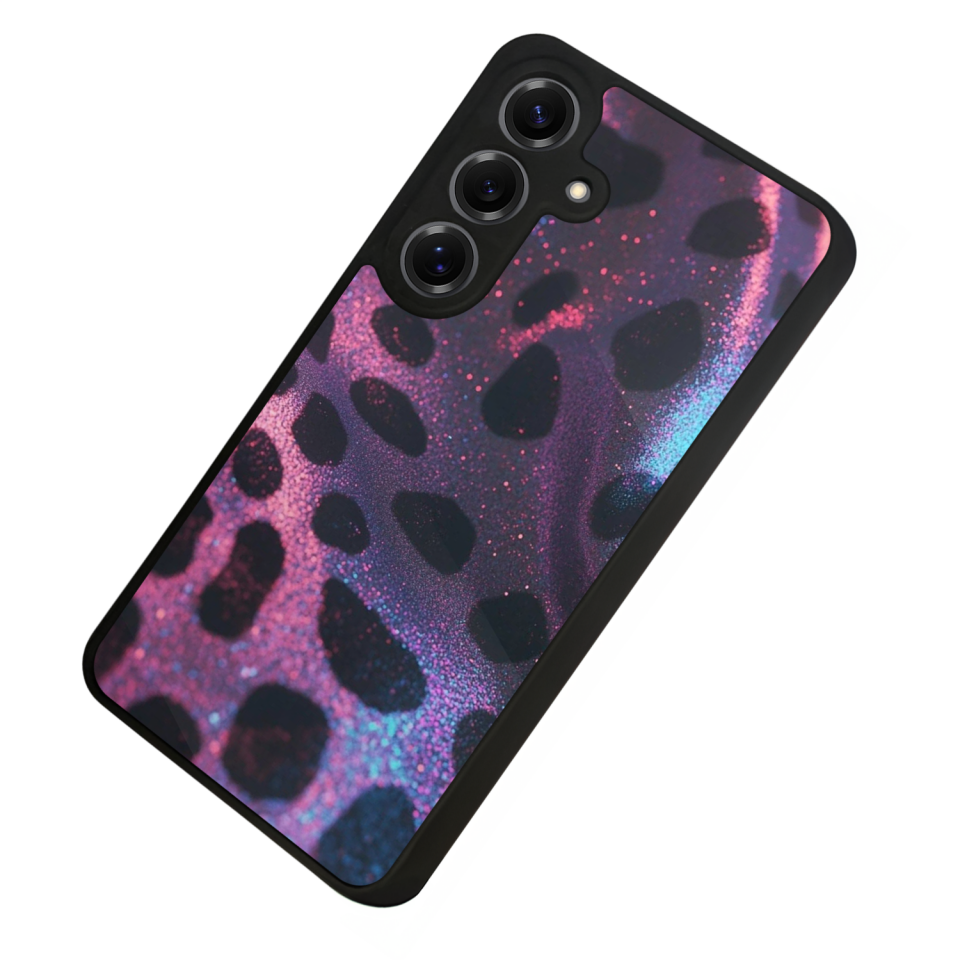 Samsung Galaxy S25 Uyumlu Hologram Leopar Tasarımlı Glossy Premium Kılıf