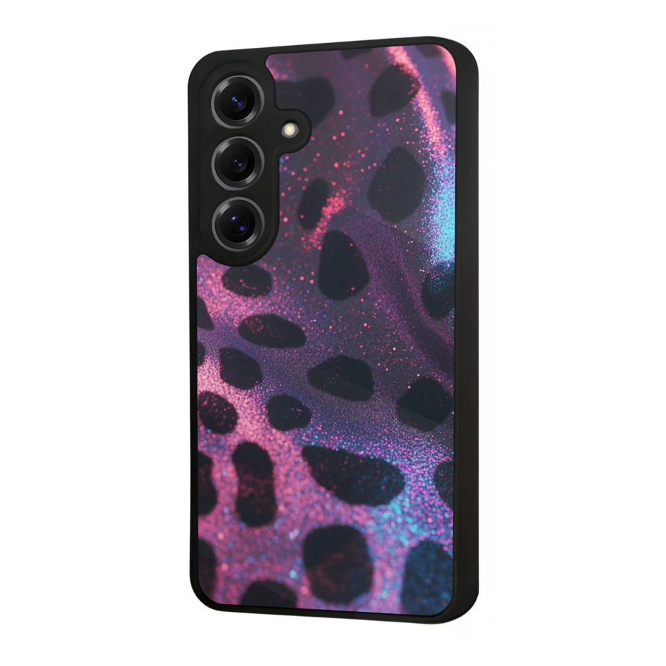 Samsung Galaxy S25 Uyumlu Hologram Leopar Tasarımlı Glossy Premium Kılıf