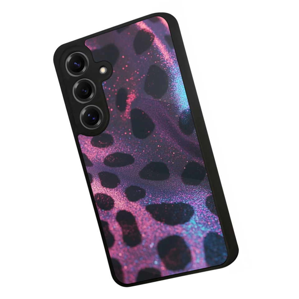 Samsung Galaxy S25 Uyumlu Hologram Leopar Tasarımlı Glossy Premium Kılıf