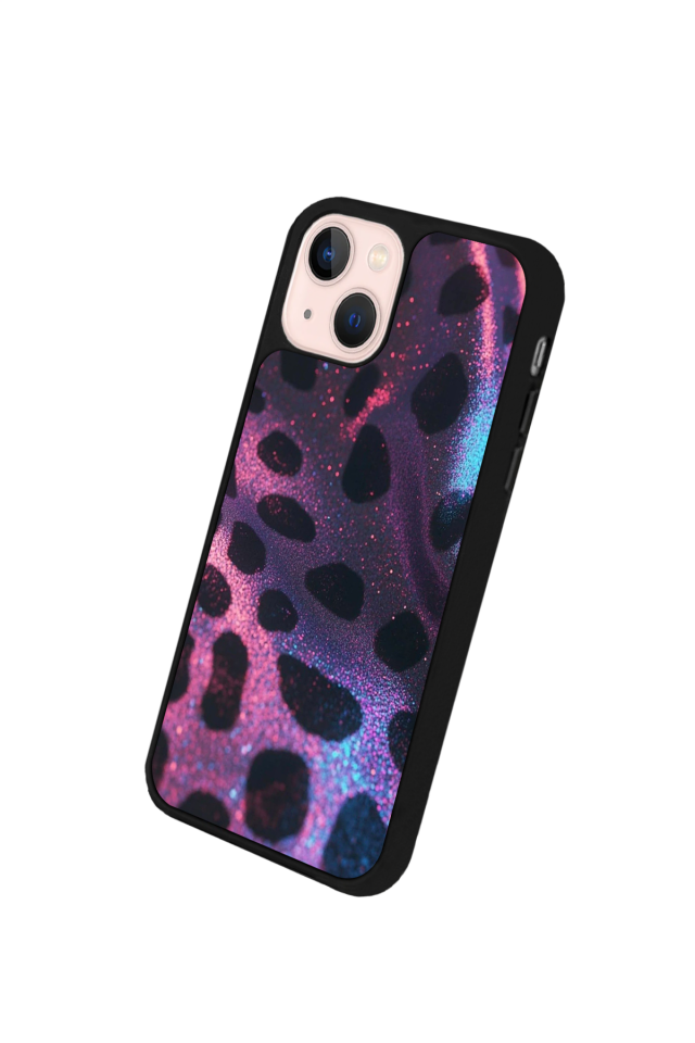 iPhone 13/14 Uyumlu Hologram Leopar Tasarımlı Glossy Premium Kılıf