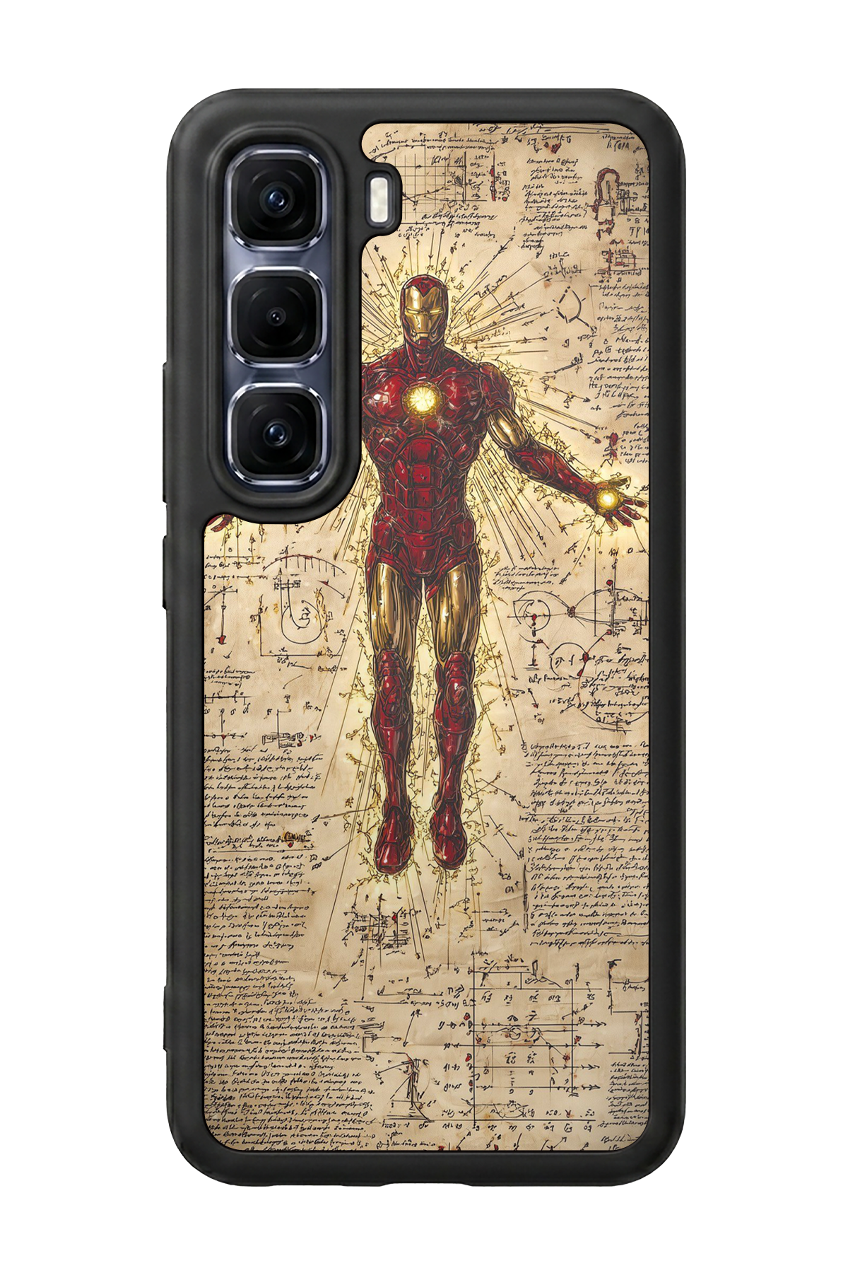Infinix Hot 60 Pro Plus Uyumlu  Iron Man ( Demir Adam ) Tasarımlı Glossy Premium Kılıf