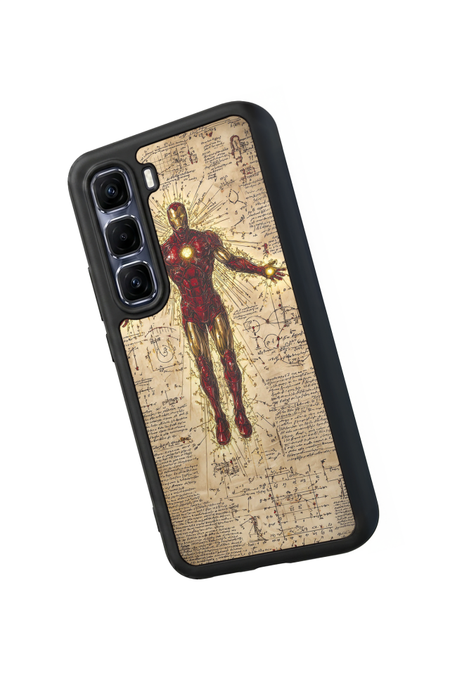 Infinix Hot 60 Pro Plus Uyumlu  Iron Man ( Demir Adam ) Tasarımlı Glossy Premium Kılıf