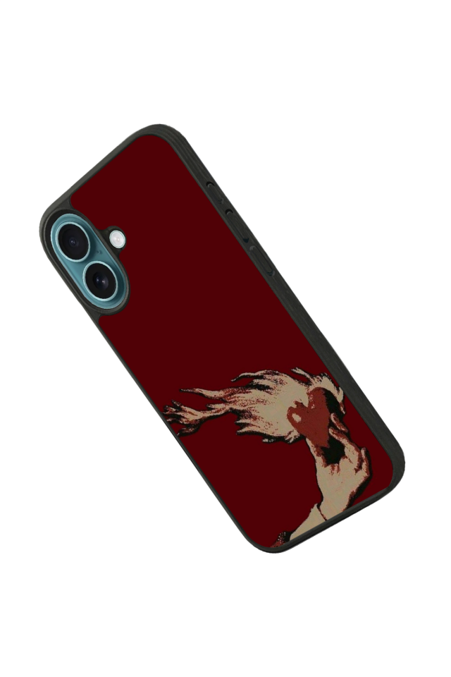 iPhone 16 Uyumlu Kalp Love Tasarımlı Glossy Premium Kılıf