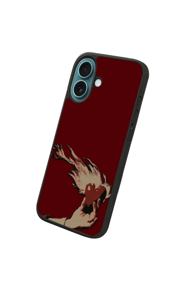 iPhone 16 Uyumlu Kalp Love Tasarımlı Glossy Premium Kılıf