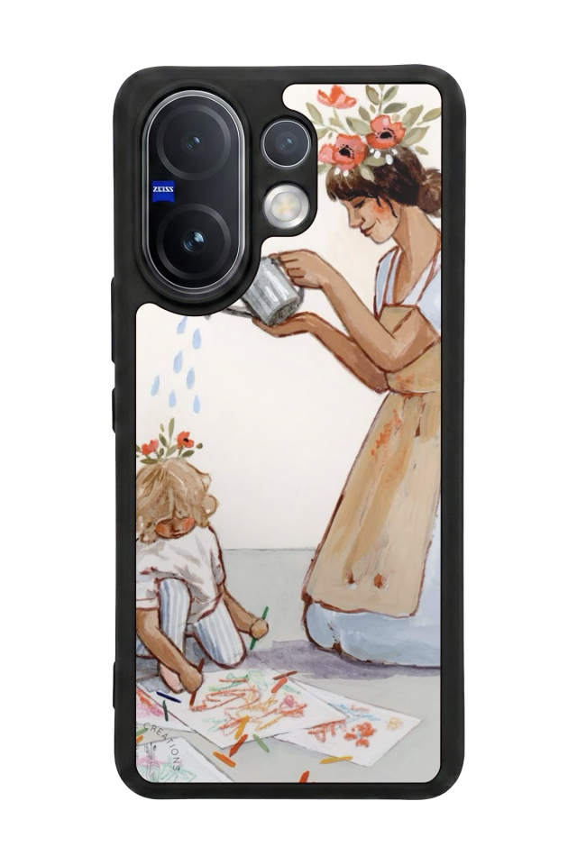 Vivo V60 Uyumlu Kalp Love Tasarımlı Glossy Premium Kılıf