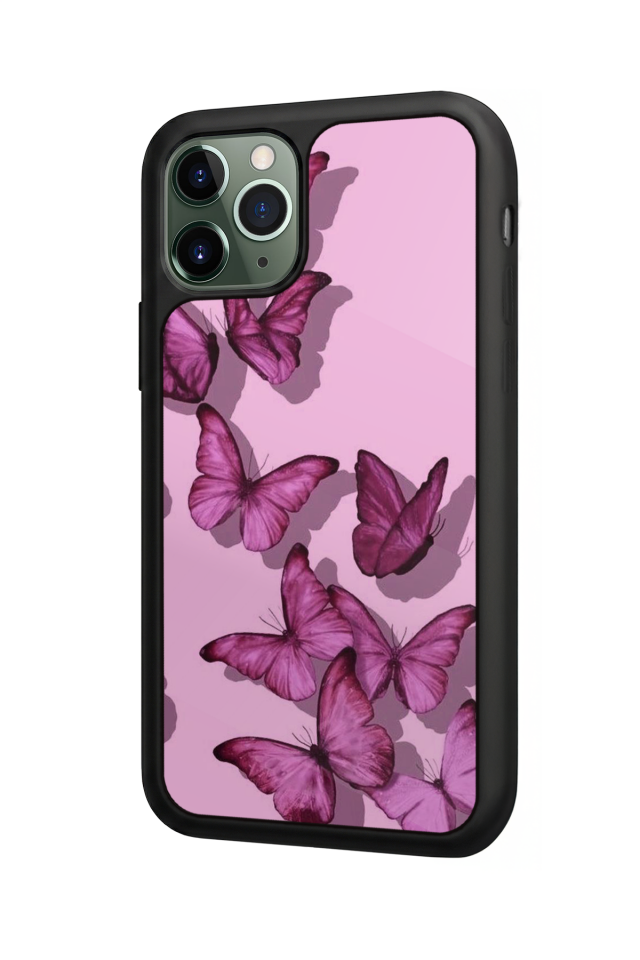 iPhone 11 Pro Uyumlu Kelebek Tasarımlı Glossy Premium Kılıf