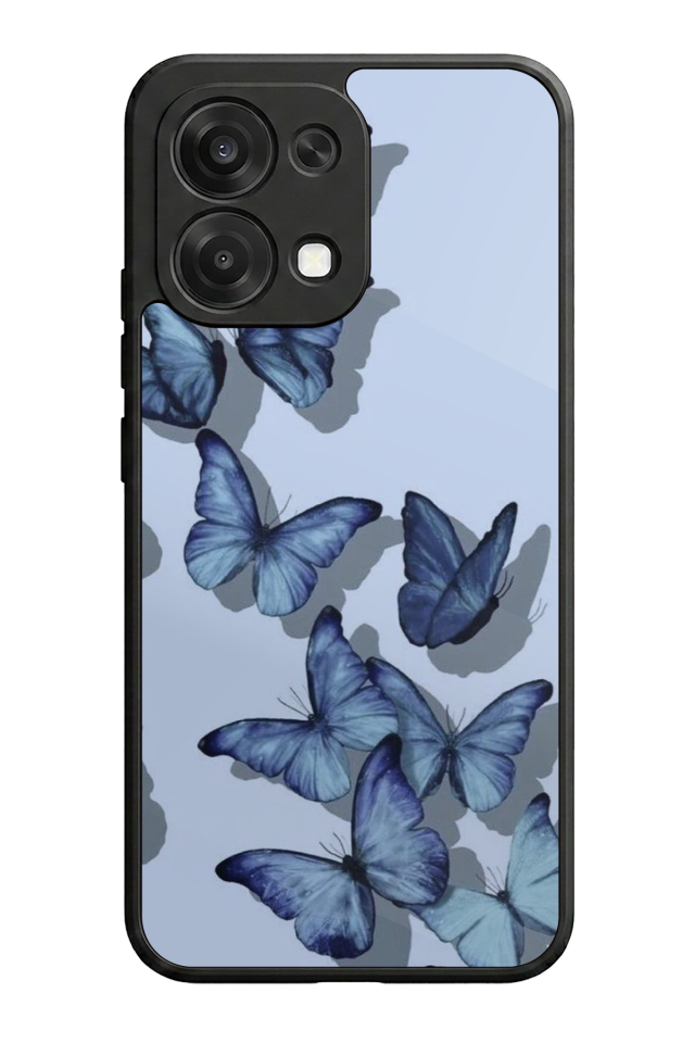 Oppo A6 Pro Uyumlu Kelebek Tasarımlı Glossy Premium Kılıf
