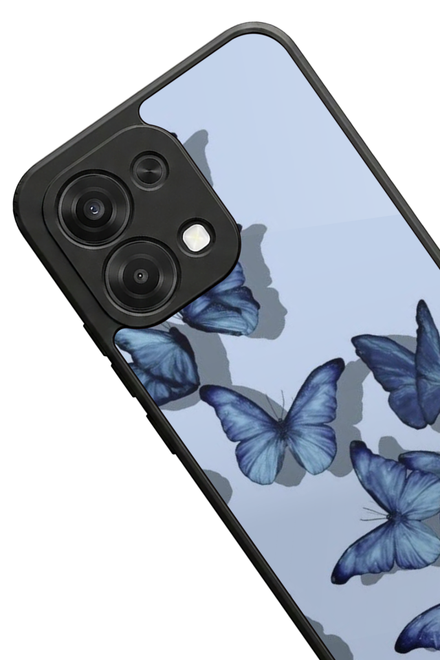 Oppo A6 Pro Uyumlu Kelebek Tasarımlı Glossy Premium Kılıf