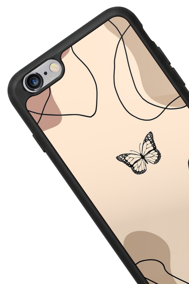 iPhone 6 Plus Uyumlu Kelebek Tasarımlı Glossy Premium Kılıf