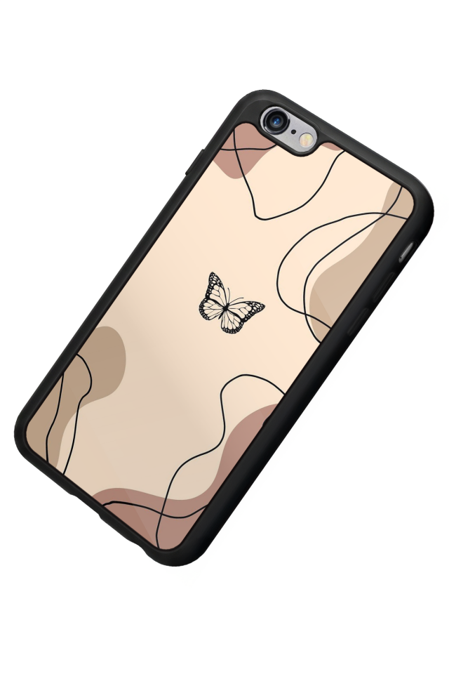 iPhone 6 Plus Uyumlu Kelebek Tasarımlı Glossy Premium Kılıf