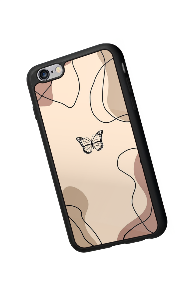 iPhone 6 Plus Uyumlu Kelebek Tasarımlı Glossy Premium Kılıf
