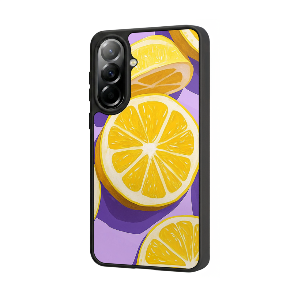 Samsung Galaxy A57 Uyumlu Limon Tasarımlı Glossy Premium Kılıf