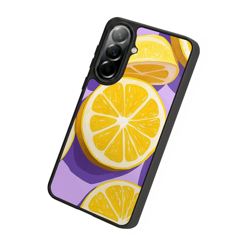 Samsung Galaxy A57 Uyumlu Limon Tasarımlı Glossy Premium Kılıf