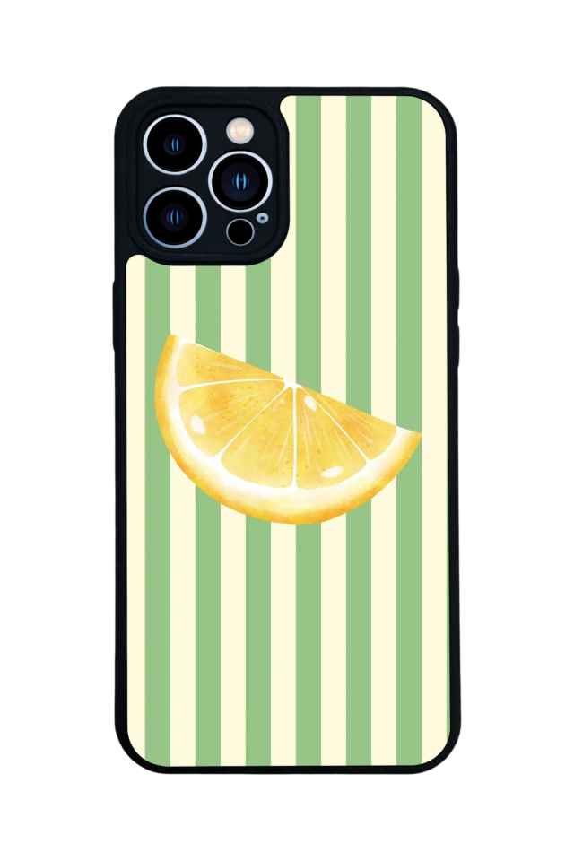 iPhone 12 Pro Max Uyumlu Limon Tasarımlı Glossy Premium Kılıf