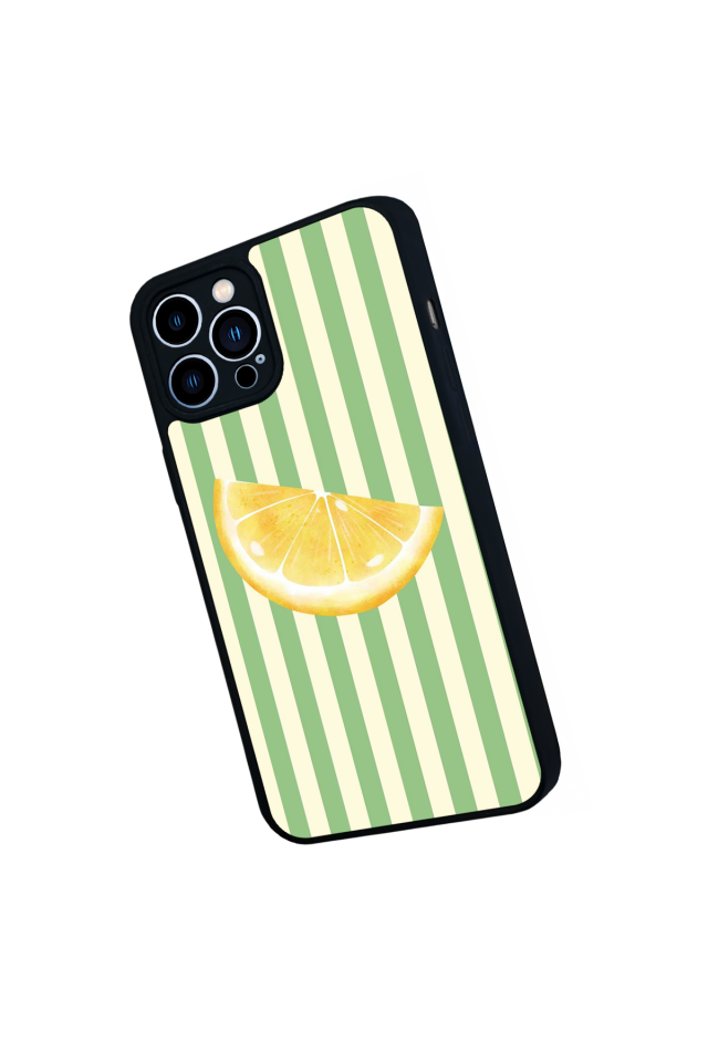 iPhone 12 Pro Max Uyumlu Limon Tasarımlı Glossy Premium Kılıf
