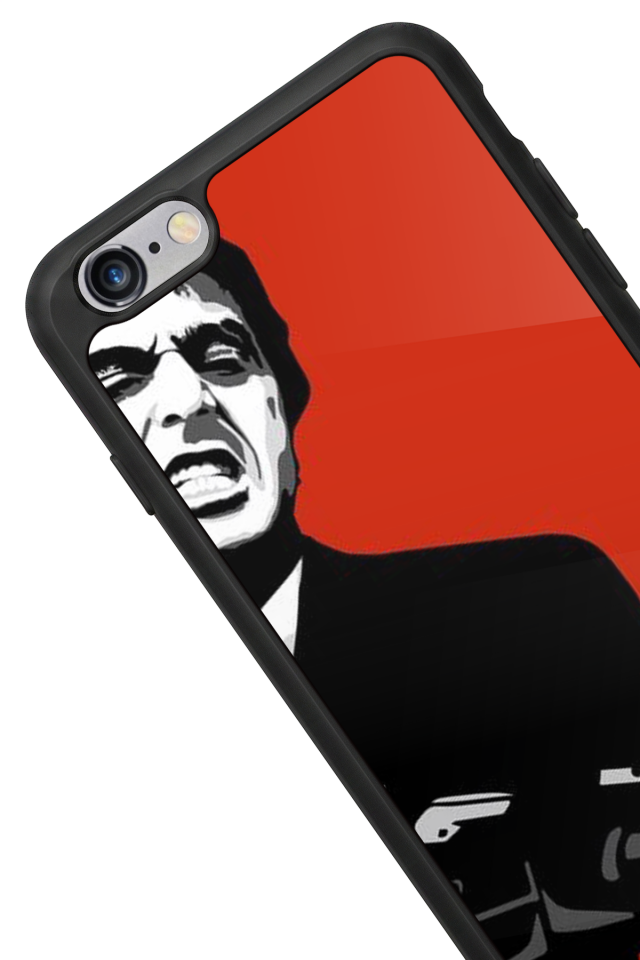 iPhone 6s Plus Uyumlu Scarface Tasarımlı Glossy Premium Kılıf
