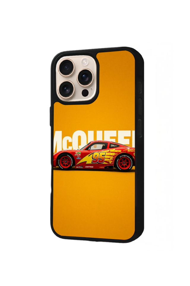iPhone 15 Pro Uyumlu Simsek McQueen Tasarımlı Glossy Premium Kılıf