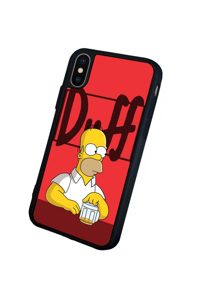 iPhone XS Max Uyumlu The Simpsons Tasarımlı Glossy Premium Kılıf