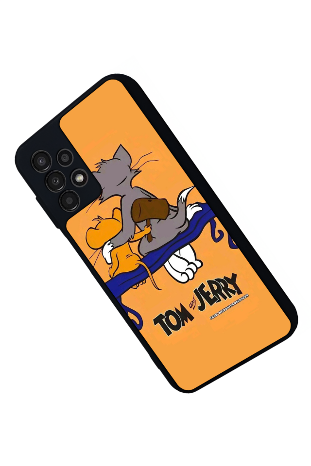 Samsung Galaxy A23 Uyumlu Tom And Jerry Tasarımlı Glossy Premium Kılıf