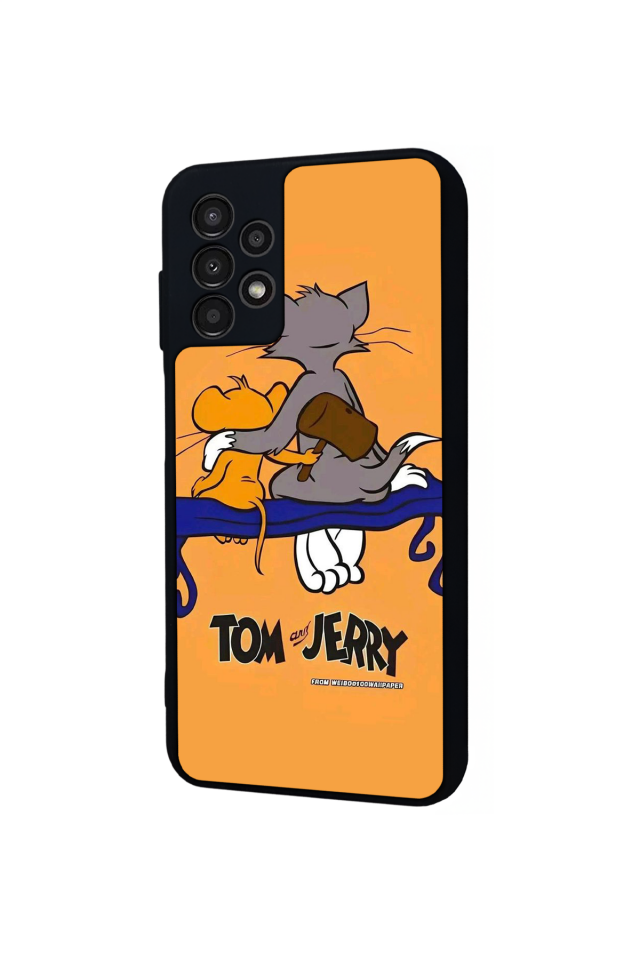 Samsung Galaxy A23 Uyumlu Tom And Jerry Tasarımlı Glossy Premium Kılıf
