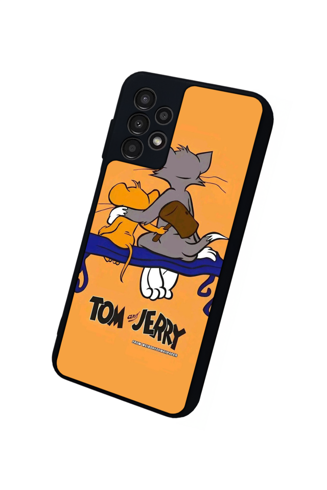 Samsung Galaxy A23 Uyumlu Tom And Jerry Tasarımlı Glossy Premium Kılıf