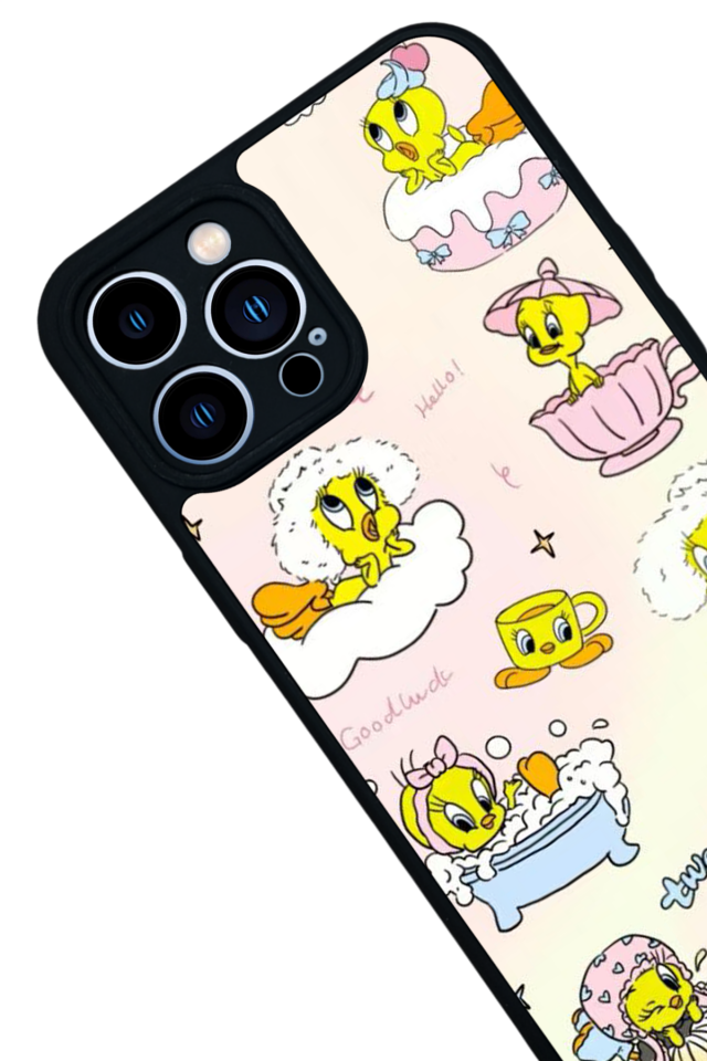 iPhone 13 Pro Max Uyumlu Tweety Tasarımlı Glossy Premium Kılıf