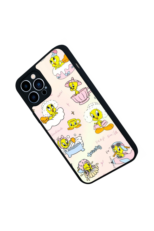 iPhone 13 Pro Max Uyumlu Tweety Tasarımlı Glossy Premium Kılıf