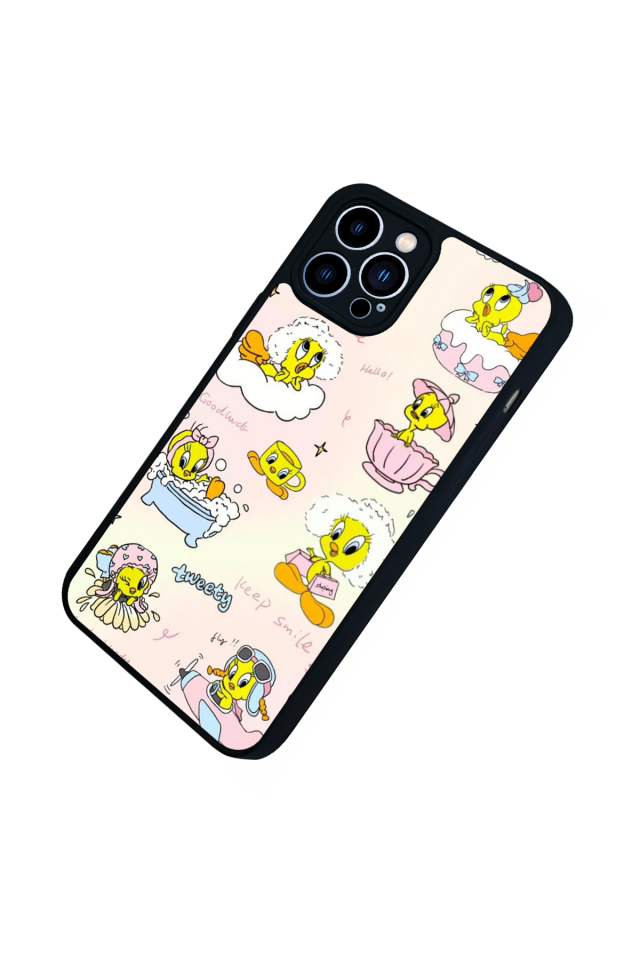 iPhone 13 Pro Max Uyumlu Tweety Tasarımlı Glossy Premium Kılıf