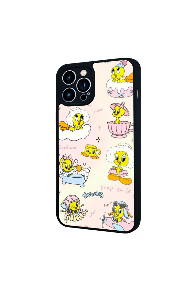 iPhone 13 Pro Max Uyumlu Tweety Tasarımlı Glossy Premium Kılıf