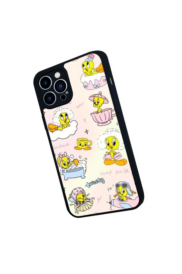 iPhone 13 Pro Max Uyumlu Tweety Tasarımlı Glossy Premium Kılıf
