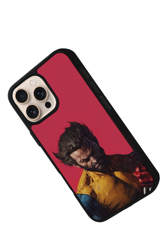iPhone 14 Pro Uyumlu Wolverine Tasarımlı Glossy Premium Kılıf