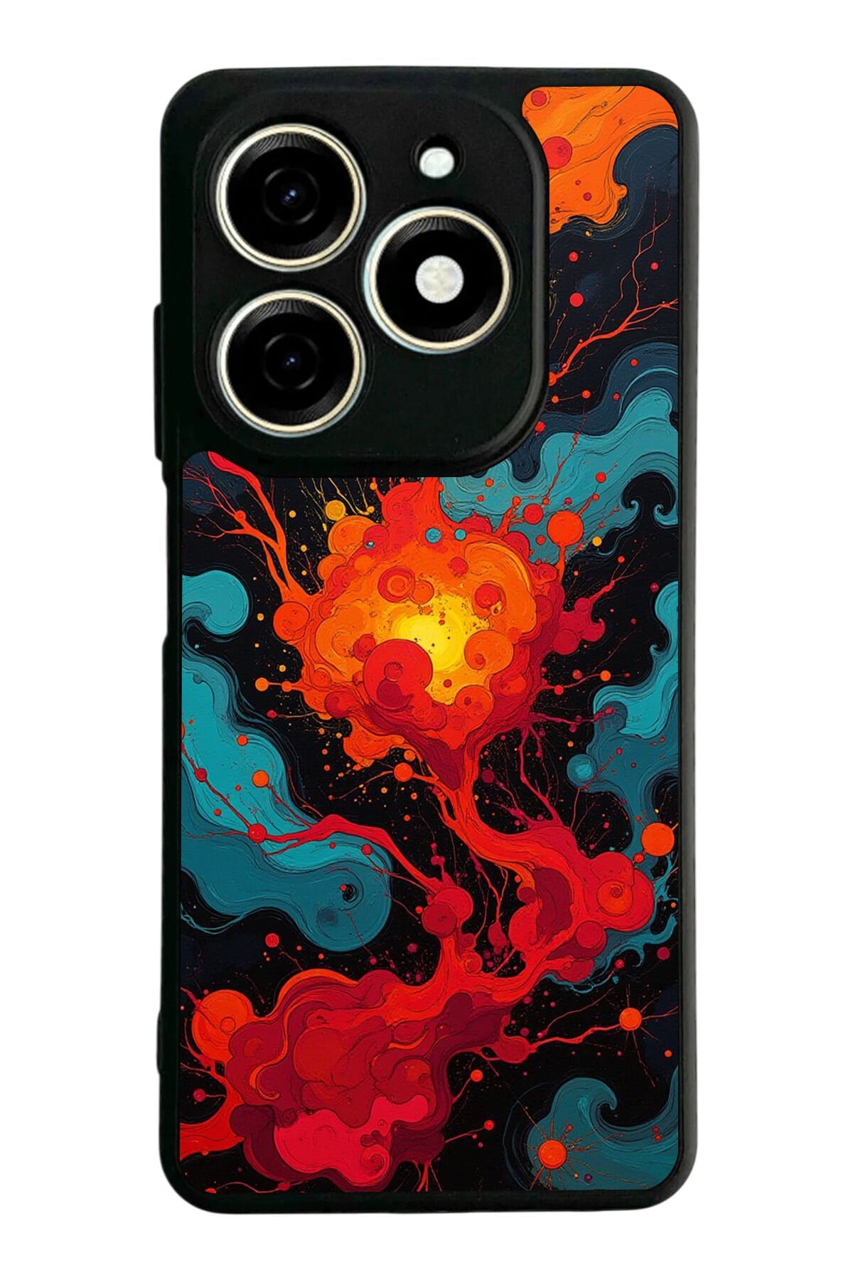 Tecno Spark 20/20C Uyumlu Abstract Tasarımlı Glossy Premium Kılıf