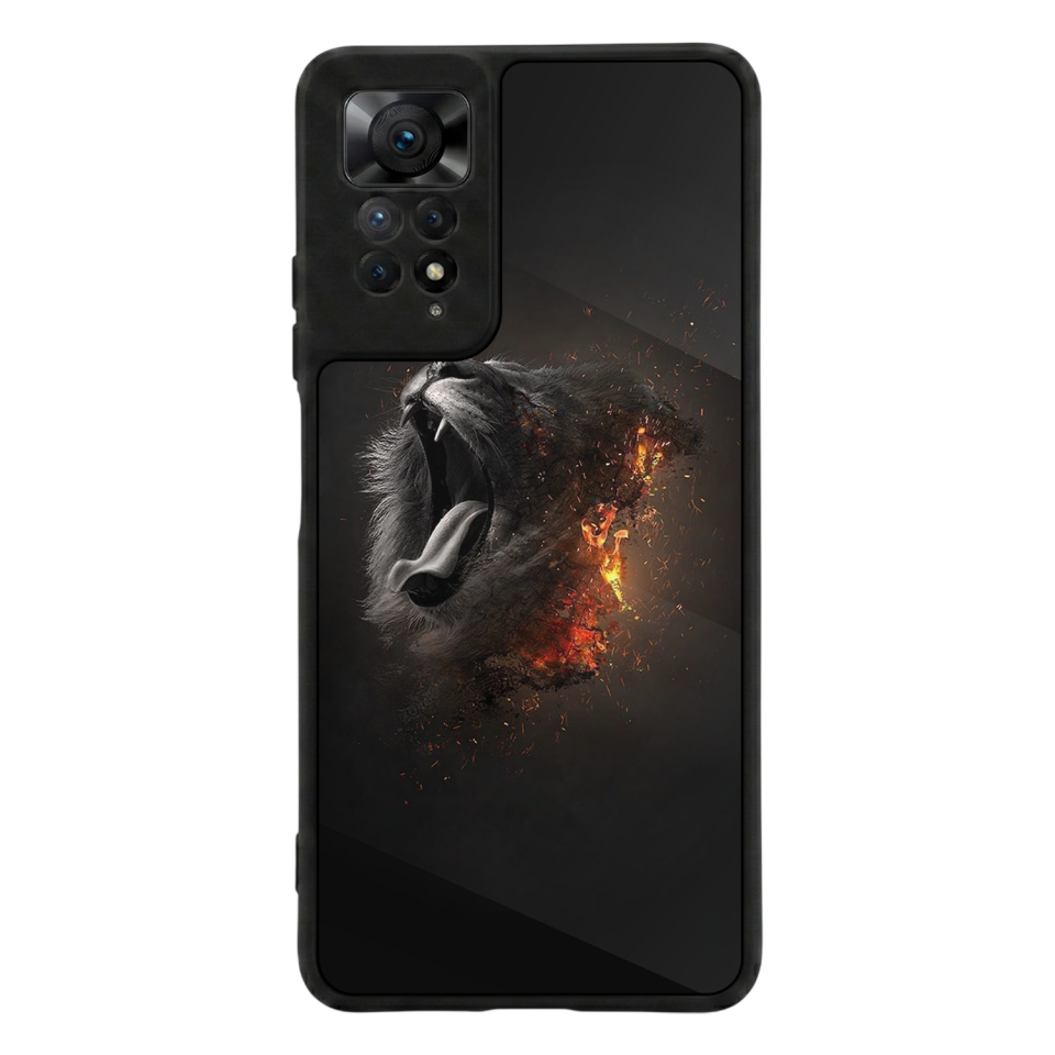 Xiaomi Redmi Note 12 Pro Uyumlu Aslan Tasarımlı Glossy Premium Kılıf