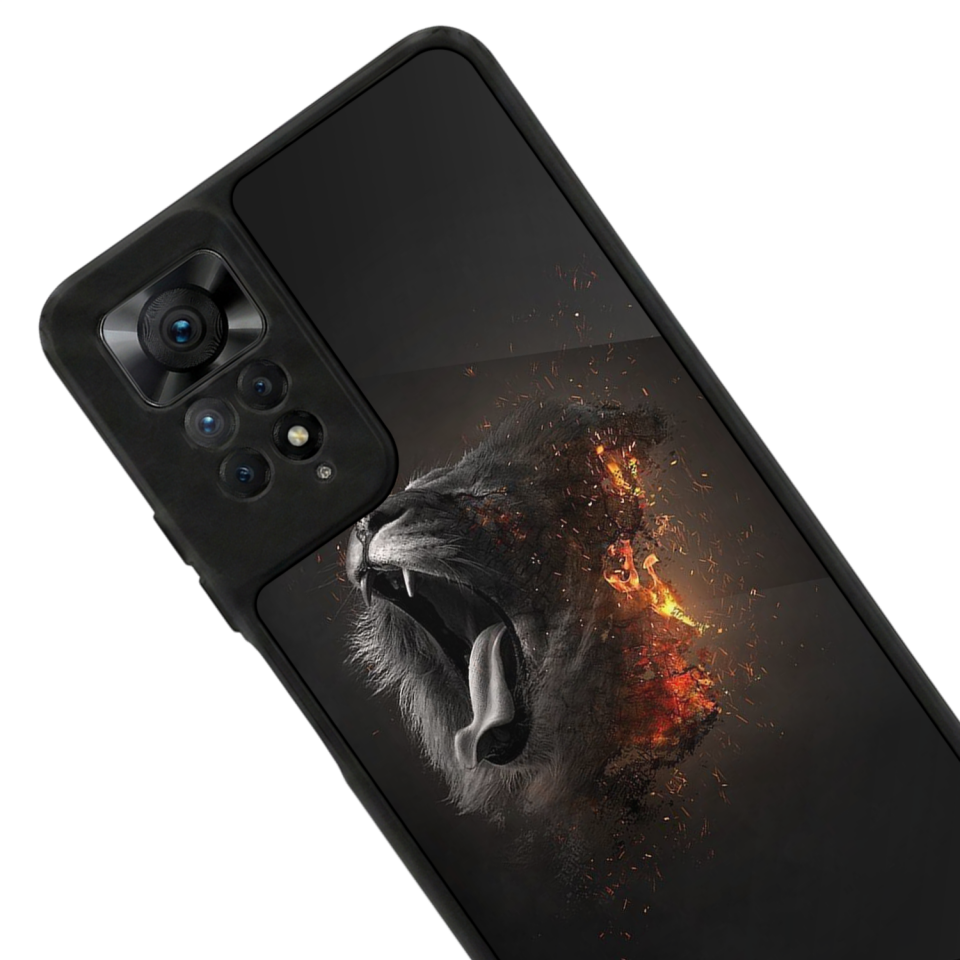 Xiaomi Redmi Note 12 Pro Uyumlu Aslan Tasarımlı Glossy Premium Kılıf
