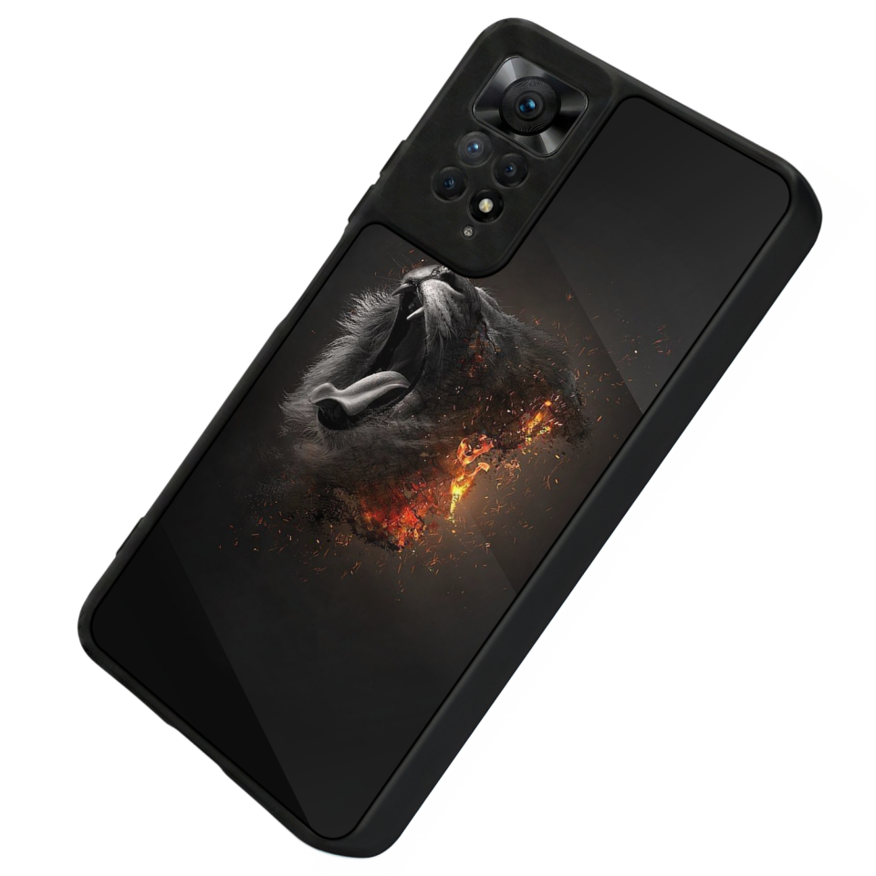 Xiaomi Redmi Note 12 Pro Uyumlu Aslan Tasarımlı Glossy Premium Kılıf