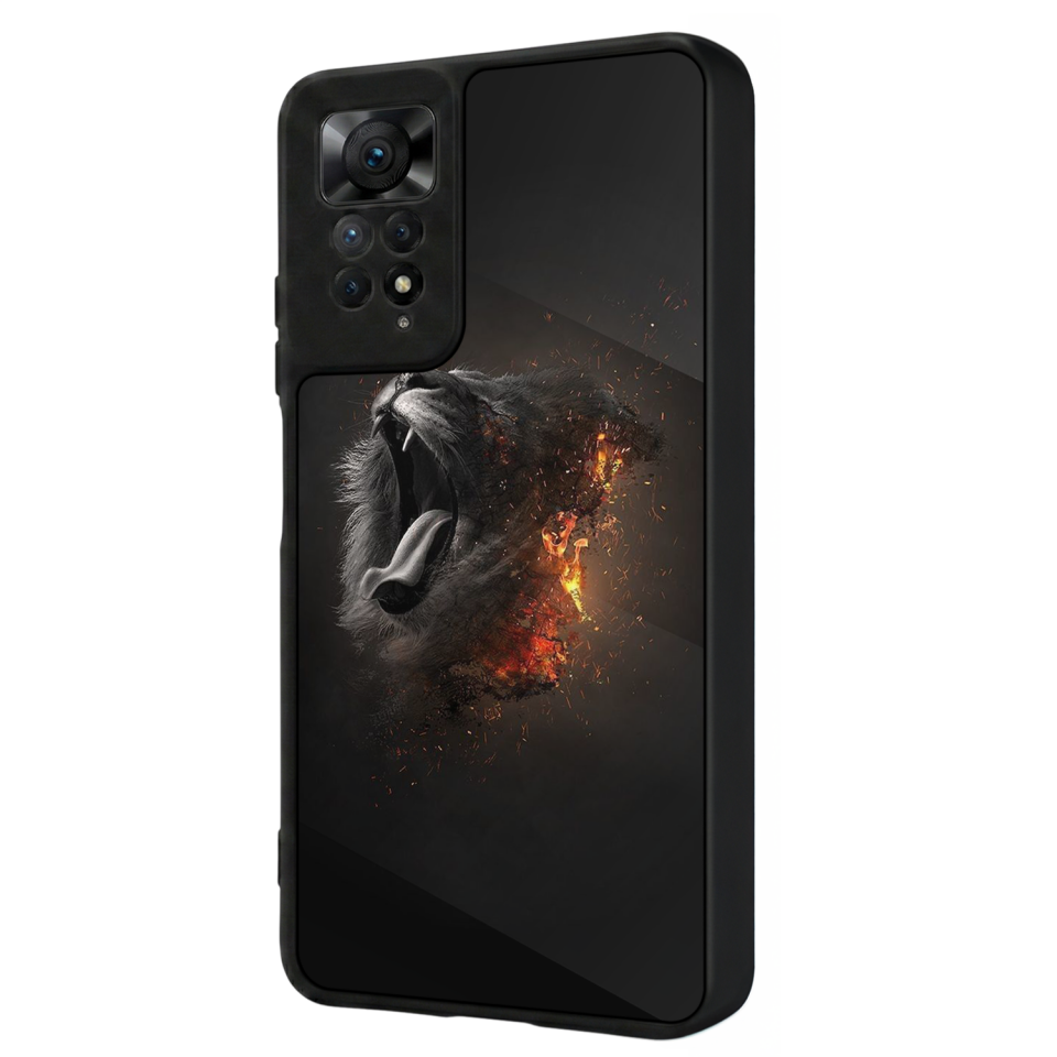 Xiaomi Redmi Note 12 Pro Uyumlu Aslan Tasarımlı Glossy Premium Kılıf