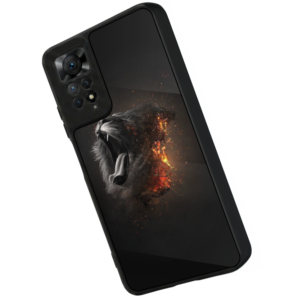 Xiaomi Redmi Note 12 Pro Uyumlu Aslan Tasarımlı Glossy Premium Kılıf