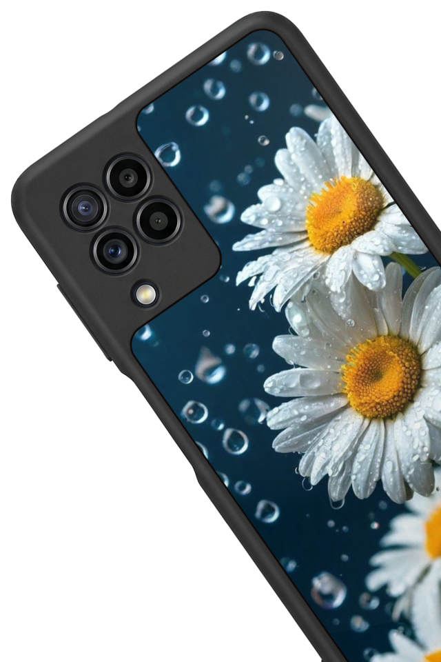 Samsung Galaxy M32 Uyumlu Cicek Tasarımlı Glossy Premium Kılıf