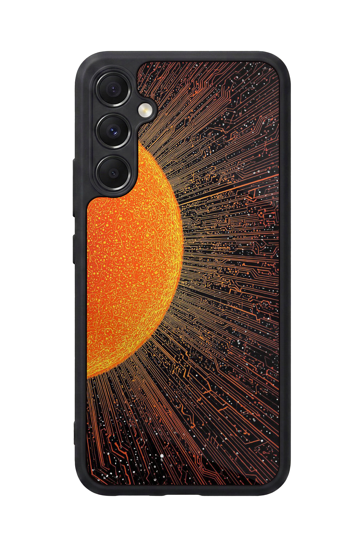 Samsung Galaxy M34 Uyumlu Güneş Tasarımlı Glossy Premium Kılıf