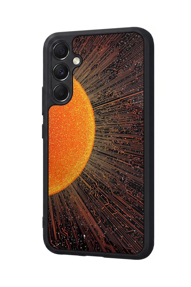 Samsung Galaxy M34 Uyumlu Güneş Tasarımlı Glossy Premium Kılıf