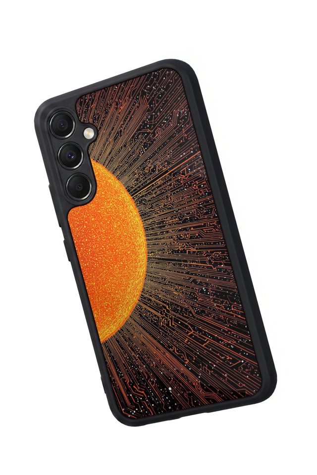 Samsung Galaxy M34 Uyumlu Güneş Tasarımlı Glossy Premium Kılıf