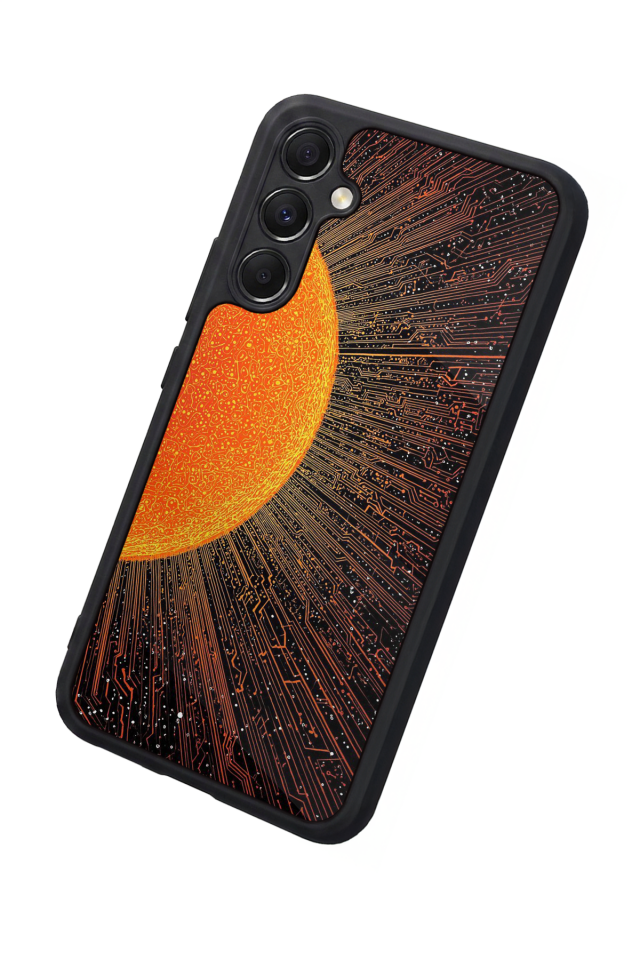 Samsung Galaxy M34 Uyumlu Güneş Tasarımlı Glossy Premium Kılıf