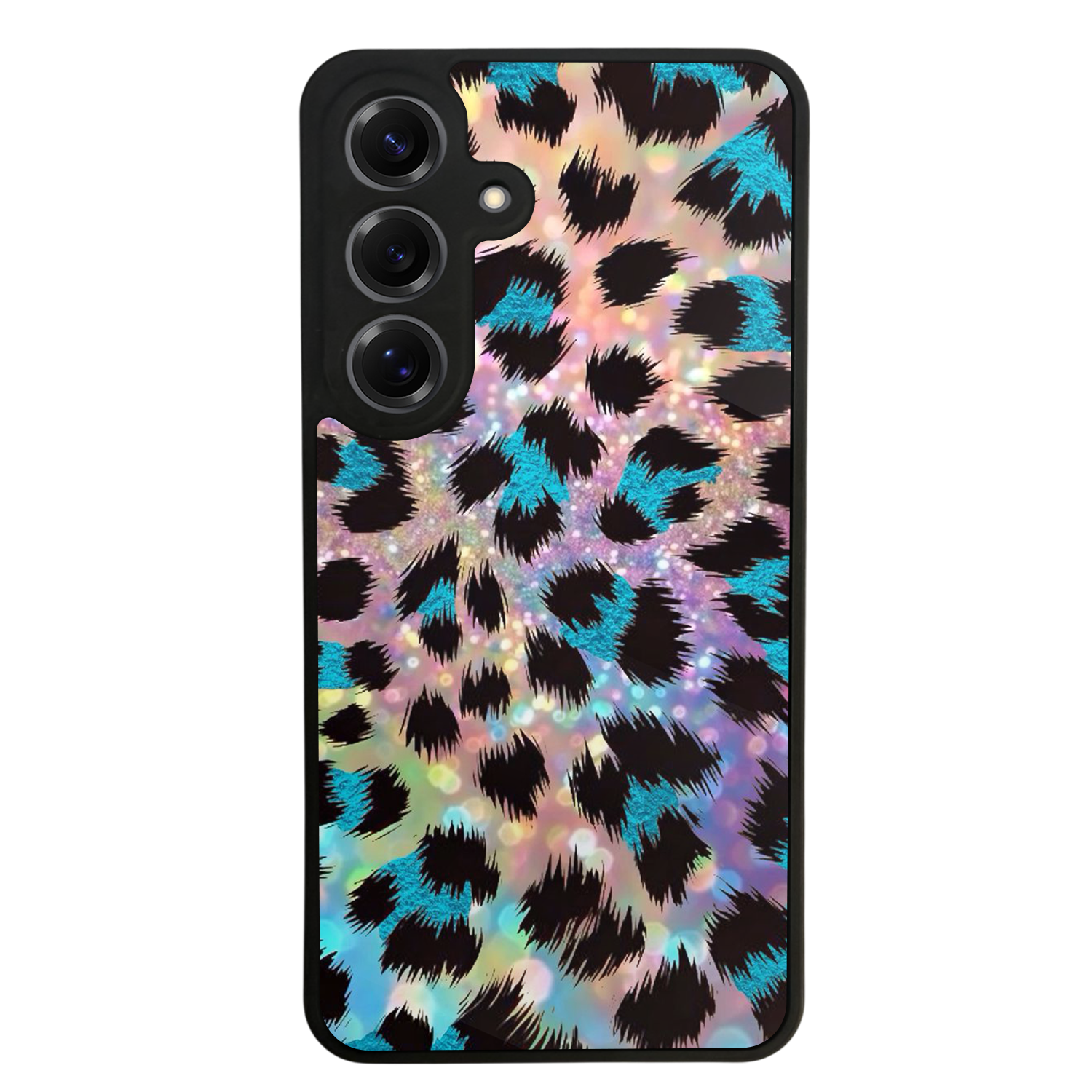 Samsung Galaxy S25 Uyumlu Hologram Leopar Tasarımlı Glossy Premium Kılıf